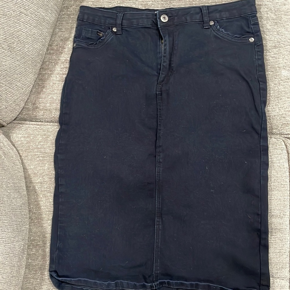 Black jean skirt
